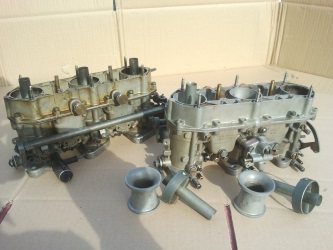 Carburettor before and after rebuild