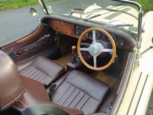 Cream coloured Morgan Plus 8
